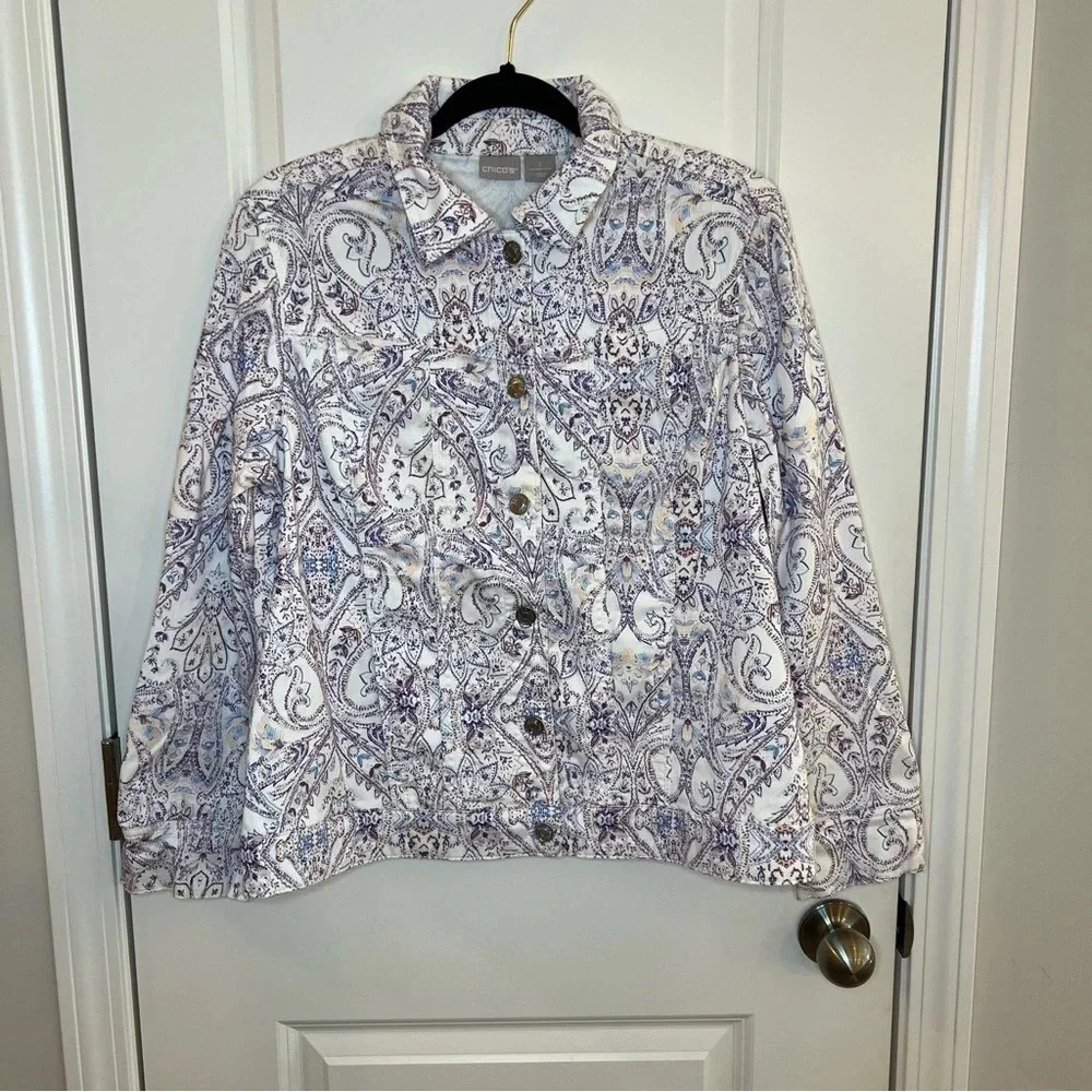 Chico’s women’s denim jeans top sz 2 US 12/14